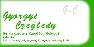 gyorgyi czegledy business card